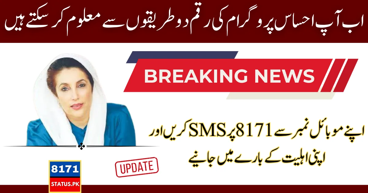 BISP 8171 Web Portal And SMS To Check Your Eligibility