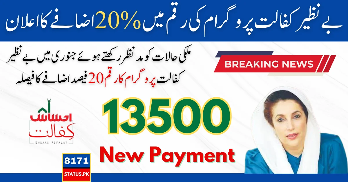 Benazir Kafalat Program Start NSER Dynamic Registration Process To Get 13500